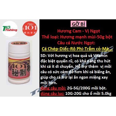 Hương liệu pha chế mồi câu 101 Đài Loan