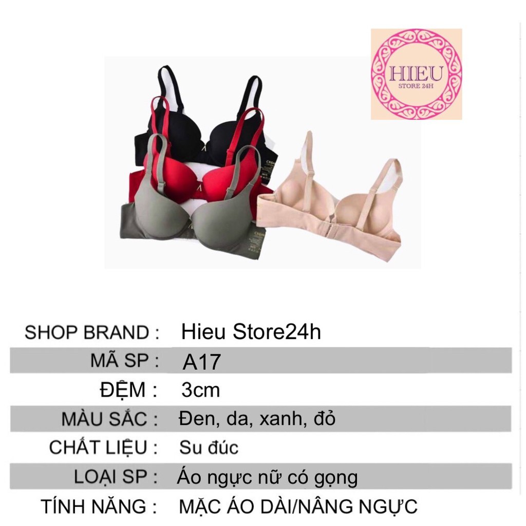 Áo ngực nữ su đúc có gọng đệm dày SIÊU NÂNG ⚡FreeShip⚡ áo lót su CAO CẤP hiệu CXG A17 Hieu Store24h | BigBuy360 - bigbuy360.vn