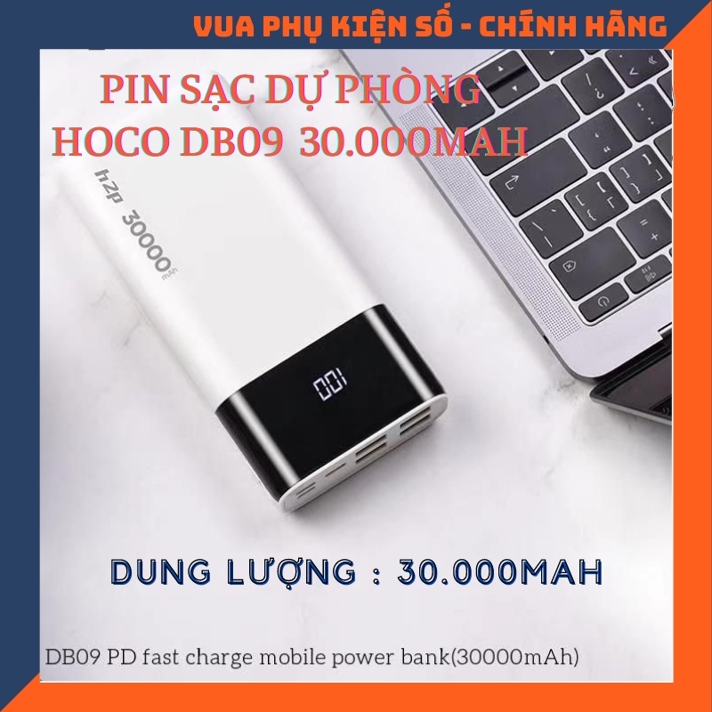 Pin Sạc Dự Phòng Hoco DB09 30000mAh Sạc Nhanh 18W Hỗ Trợ 4 Cổng USB { BẢO HÀNH CHÍNH HÃNG}