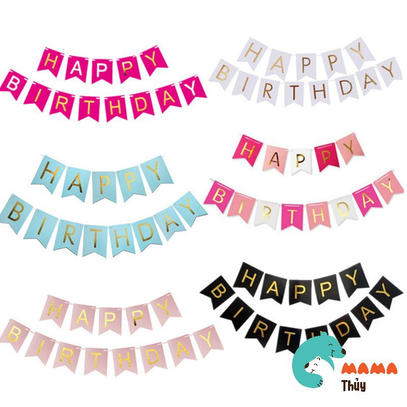 [Mã 11LSSALE giảm 100% đơn 50k] Dây chữ HAPPY BIRTHDAY trang trí sinh nhật
