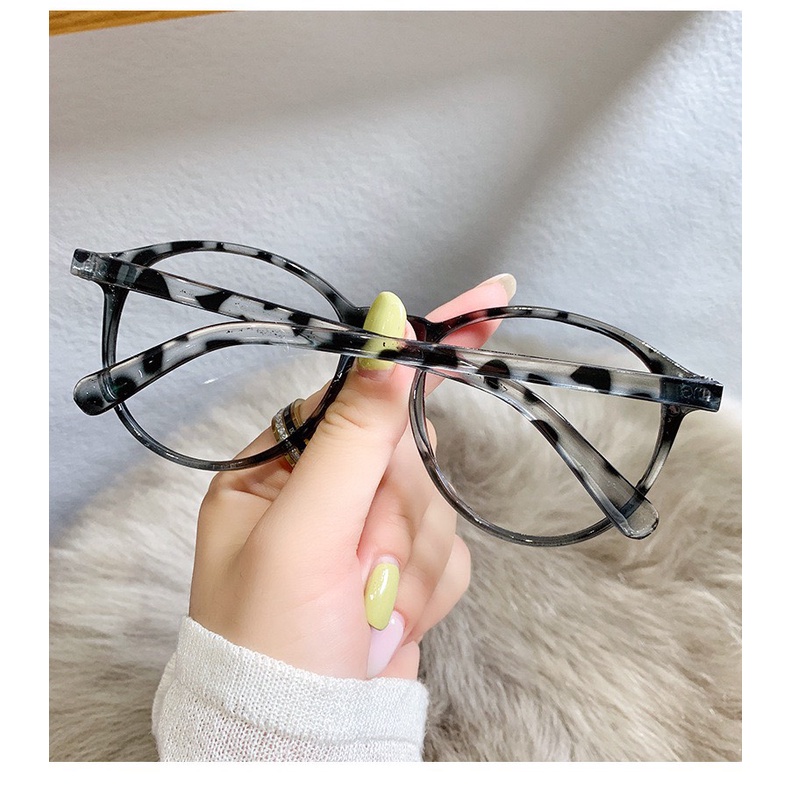 Mắt Kính Gọng Cận Form Tròn Ngố 620 Đính 2 Chấm Phong Cách Ulzzang - Hazo