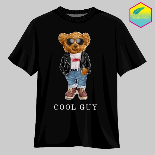 Hình Gấu COOL GUY đẹp có hướng dẫn in gửi kèm
