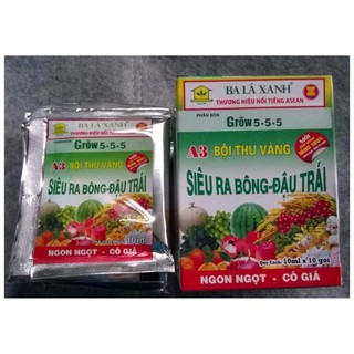 Phân bón lá siêu ra bông đậu trái - ba lá xanh - smm22