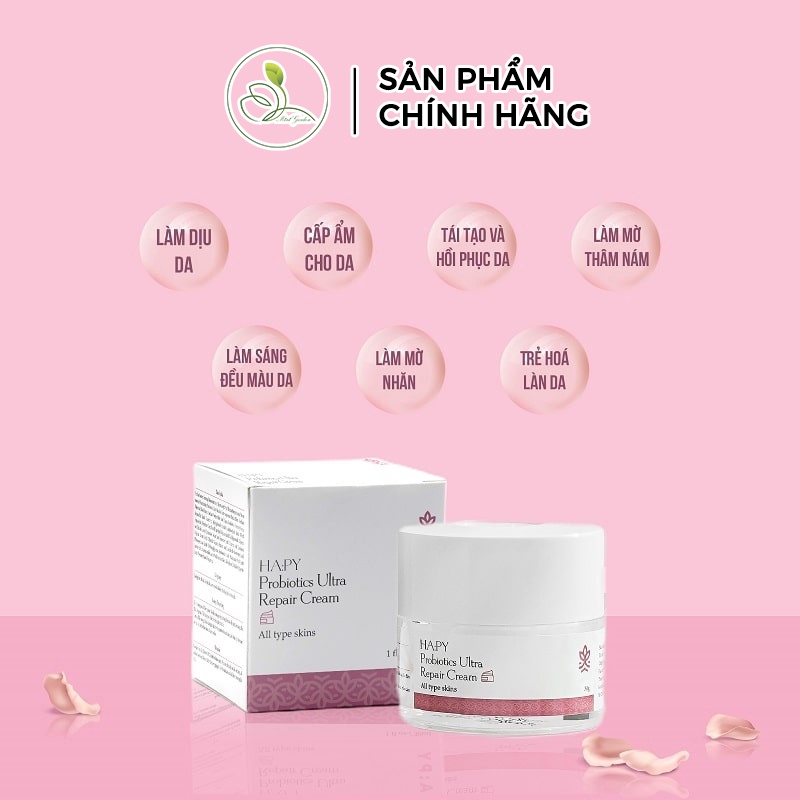 Kem phục hồi da Mini Garden Ha:py  Probiotics Ultra Repair Cream 30gram giúp sáng trẻ hóa làn da PV1027