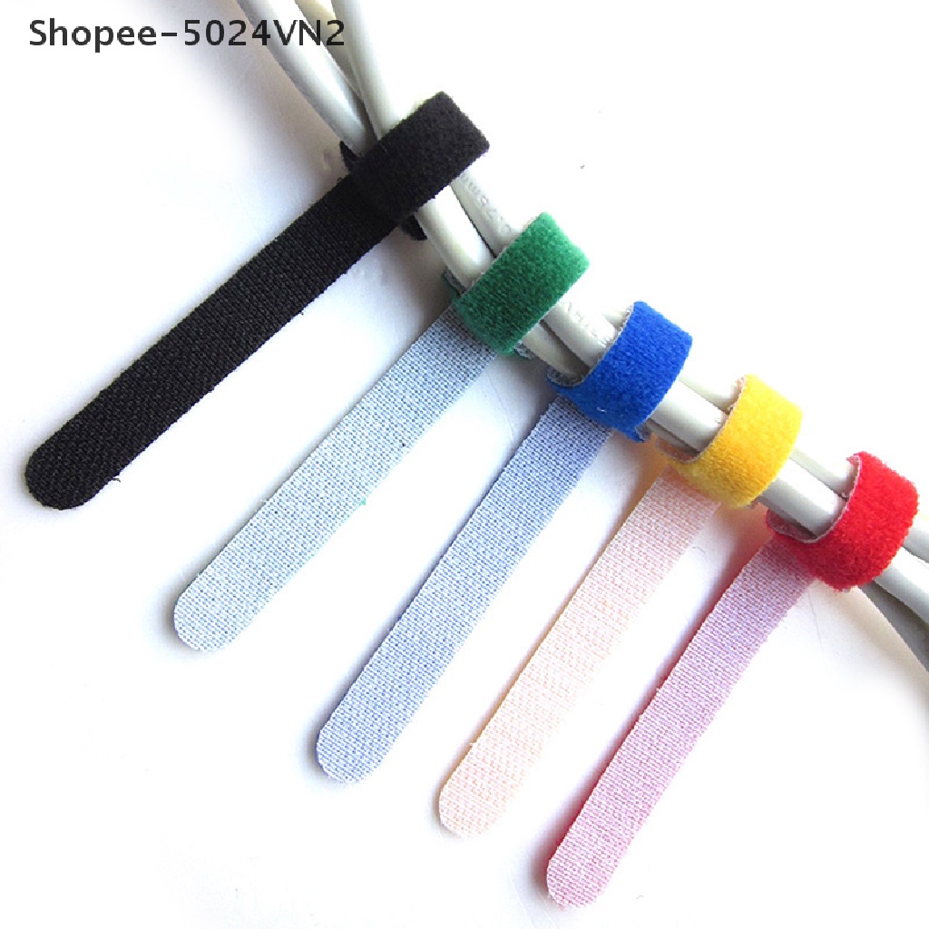 10 Dây buộc cáp khóa dán cố định tiện lợi nhiều màu sắc