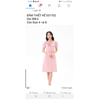 Váy nem hồng size 2=s