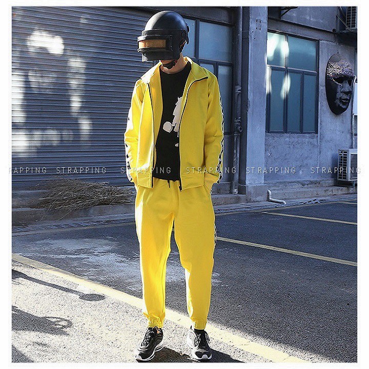 Bộ Quần Áo Vàng Pubg Track Suit Banana Cosplay ⚡Loại Đẹp⚡ Quần Áo Hóa Trang Pubg UNISEX Tặng Kèm Móc Khóa - ZCK MART