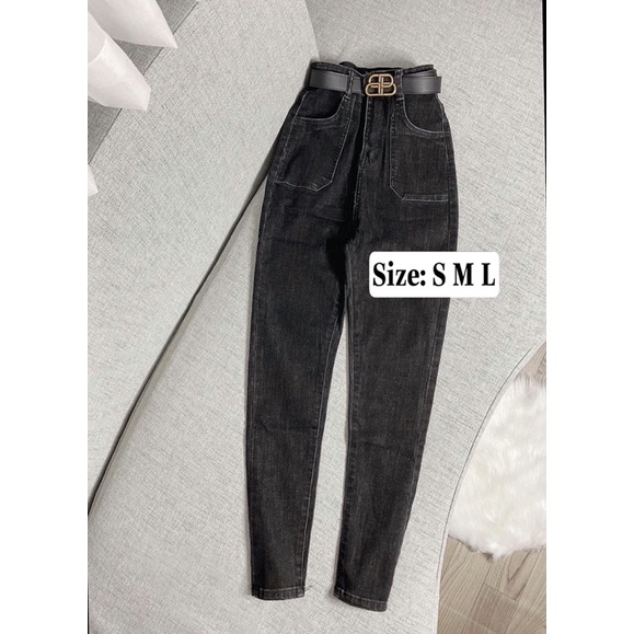 Quần jeans nữ cạp cao,quần jean skinny co giãn