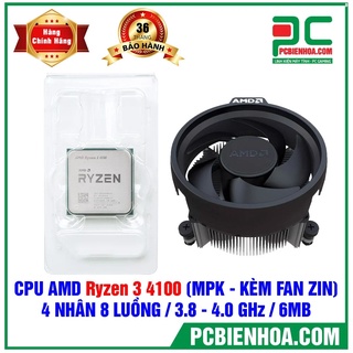 Mua CPU AMD RYZEN 3 4100 ( 4 NHÂN 8 LUỒNG / 3.8 - 4.0 GHZ / 6MB ) (MPK - KÈM FAN ZIN)