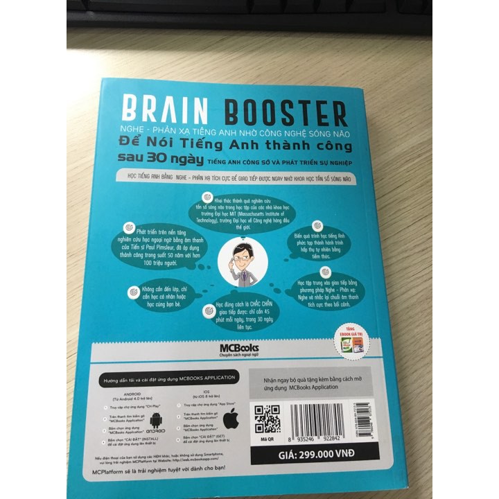 Sách Brain Booster Nghe Phản Xạ Tiếng Anh Nhờ Công Nghệ Sóng Não Tiếng Anh Công Sở và Phát Triển Sự Nghiệp