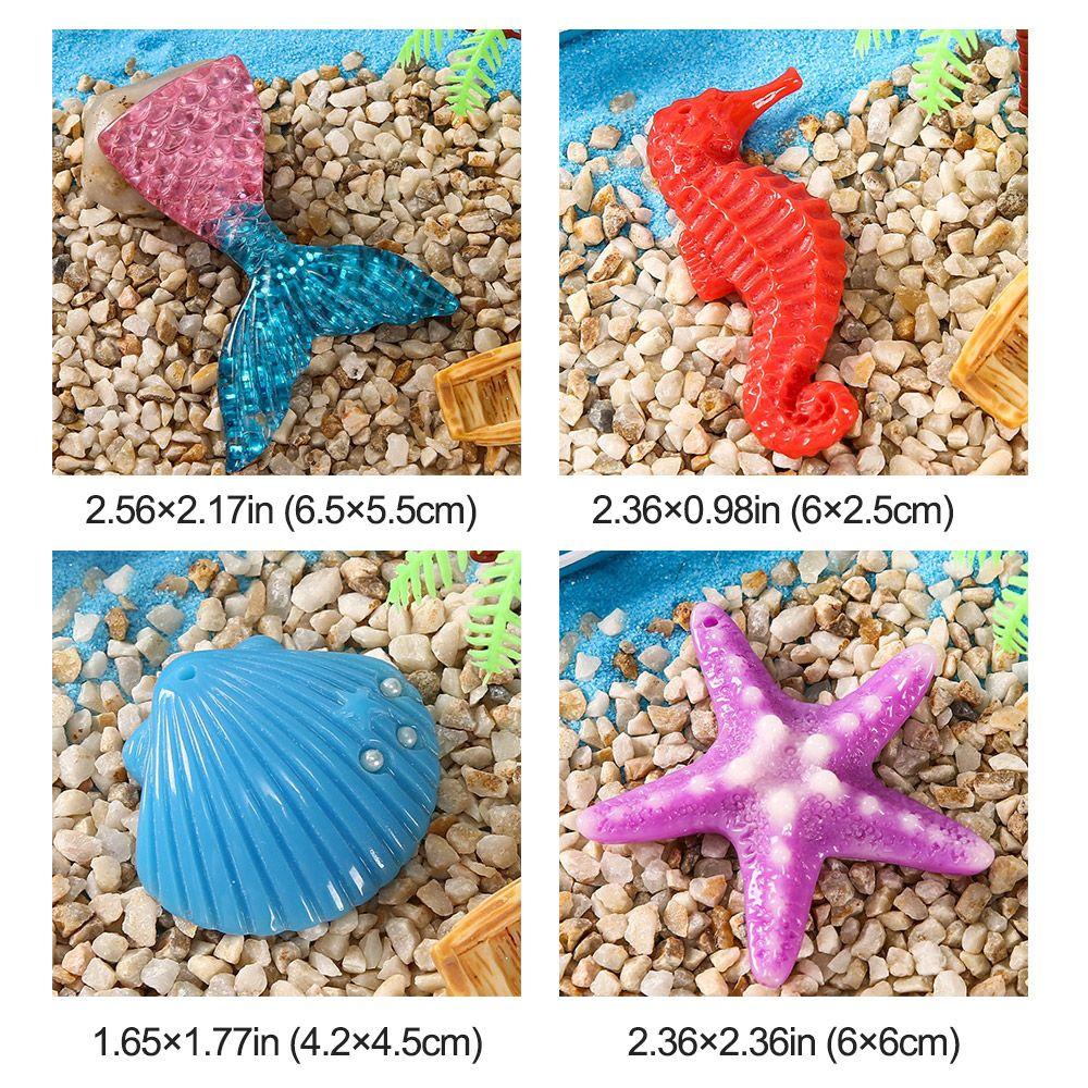 YNATURAL Phụ Kiện Trang Trí Giáng Sinh Hình Sao Biển / Vỏ Sò DIY