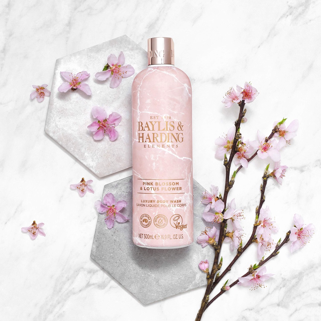 Sữa tắm nước hoa cao cấp hương hoa hồng và hoa sen Baylis & Harding 500ml