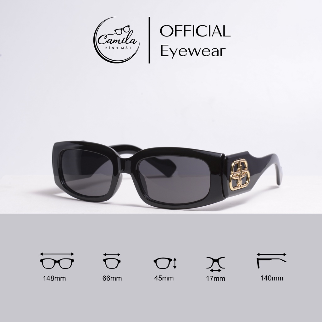 Kính mát nữ CAMILA mắt vuông nhỏ cá tính T98059 - Kính mát nữ