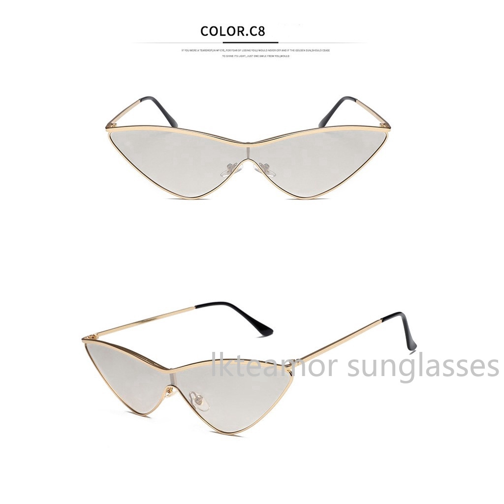 Kính mát khung mắt mèo kiểu cổ điển bằng hợp kim cho nữ