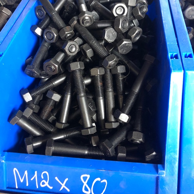 Bulong M12 x80 (ren lửng 8cm thép 8.8 tổng 9 cm)❌❌❌