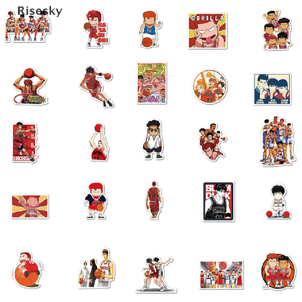 50 Sticker Slam Dunk Dán Trang Trí Ván Trượt, Laptop Hay Va Li