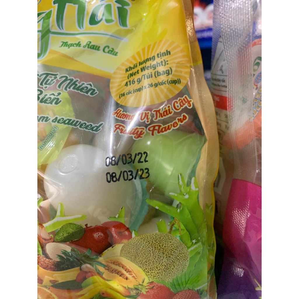 Thạch Rau Câu Long Hải hương vị tổng hợp gói 410g/910g