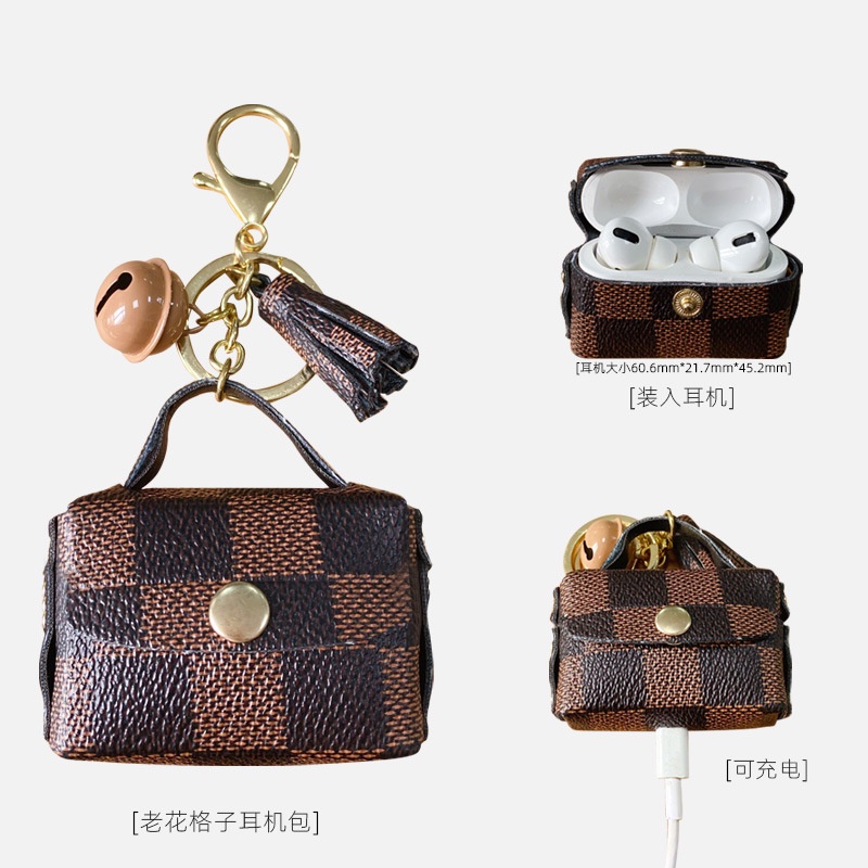 (Bán Buôn Sỉ) Móc khóa hình Túi xách mini da PU đựng tai nghe dành cho nữ