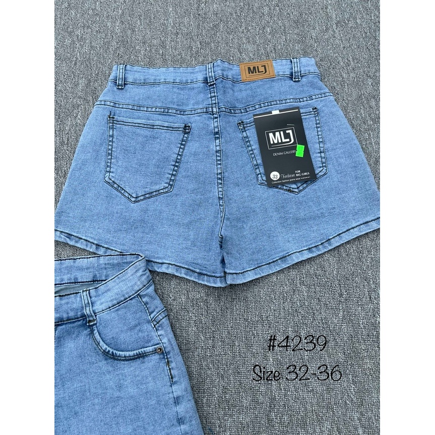 [Bigsize] Quần Sọt Jean Nữ Mẫu Trơn Hàng Co Giãn Mạnh Màu Xanh Nhạt