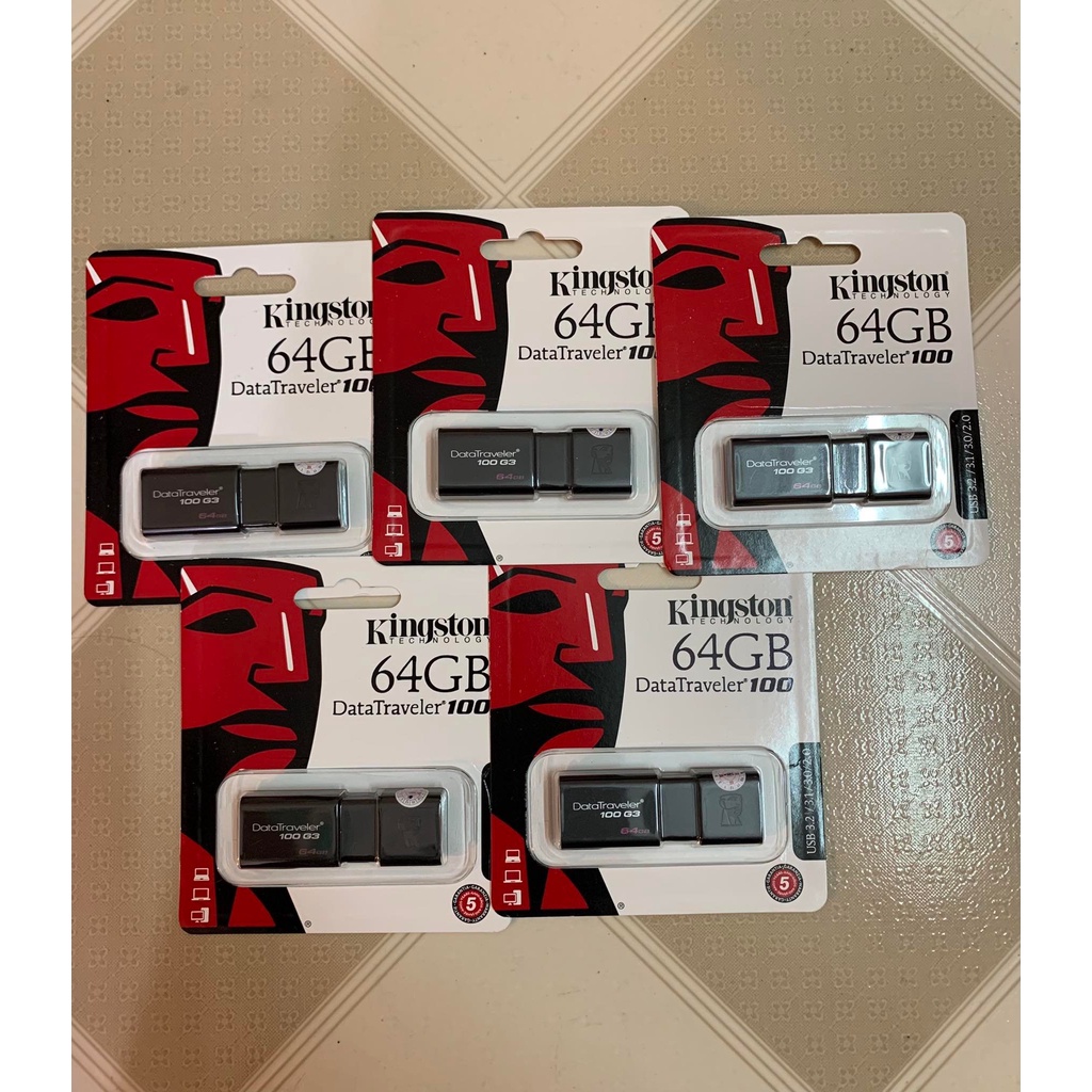 (HÀNG CHÍNH HÃNG) USB KINGSTON 64GB 3.0 DT100 G3-Bảo hành 12 tháng | BigBuy360 - bigbuy360.vn