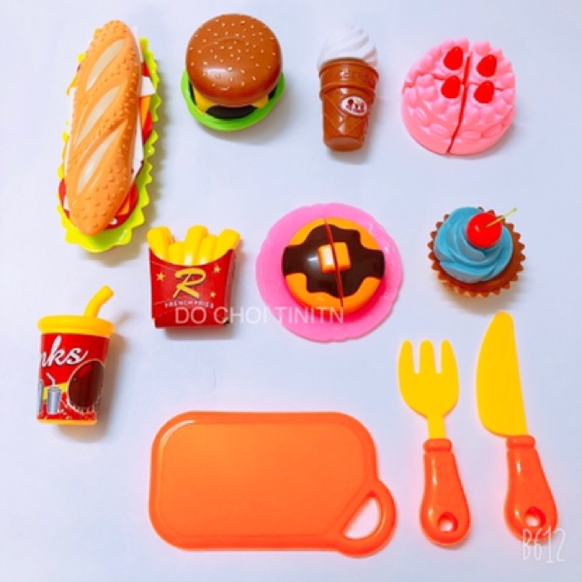 [HÀNG ĐẸP] Túi đồ chơi bánh mì, bánh kem, donut