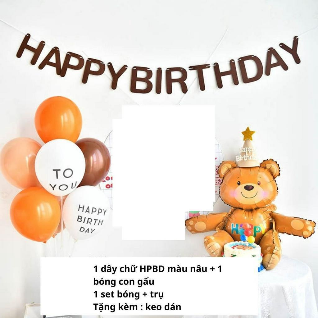 [TẶNG KÈM BƠM, KEO DÁN, BÓNG SỐ TUỔI] Set bóng trang trí sinh nhật hàn quốc, phụ kiện sinh nhật hàn quốc, Fubao Store