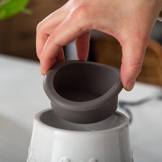 Mint Leaf Flip Dish Wax Warmer - Đèn đốt nến thơm, tinh dầu không khói Candle Warmer