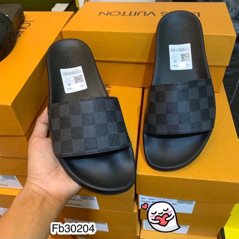 Dép LV Nam Quai Ngang In Hoa Cực Đẹp - Dép LV Nam Full Box SPF