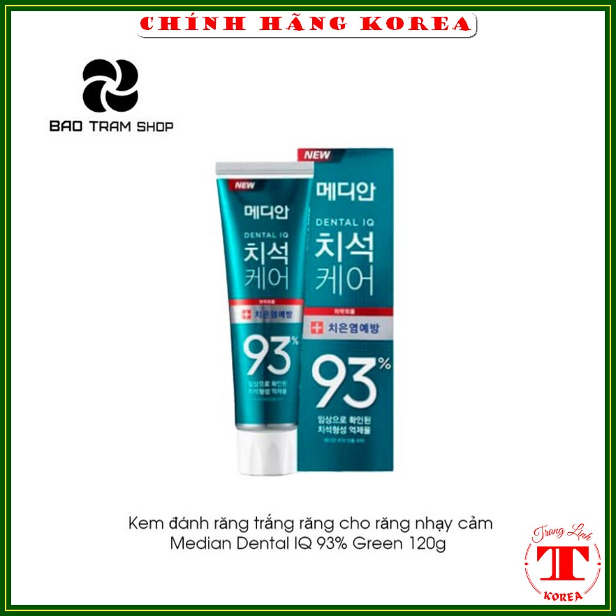 Kem đánh răng Median 93% tuýp 120gr - Kem đánh răng số 1 hàn quốc giúp răng chắc khỏe, trắng sáng, tranglinh