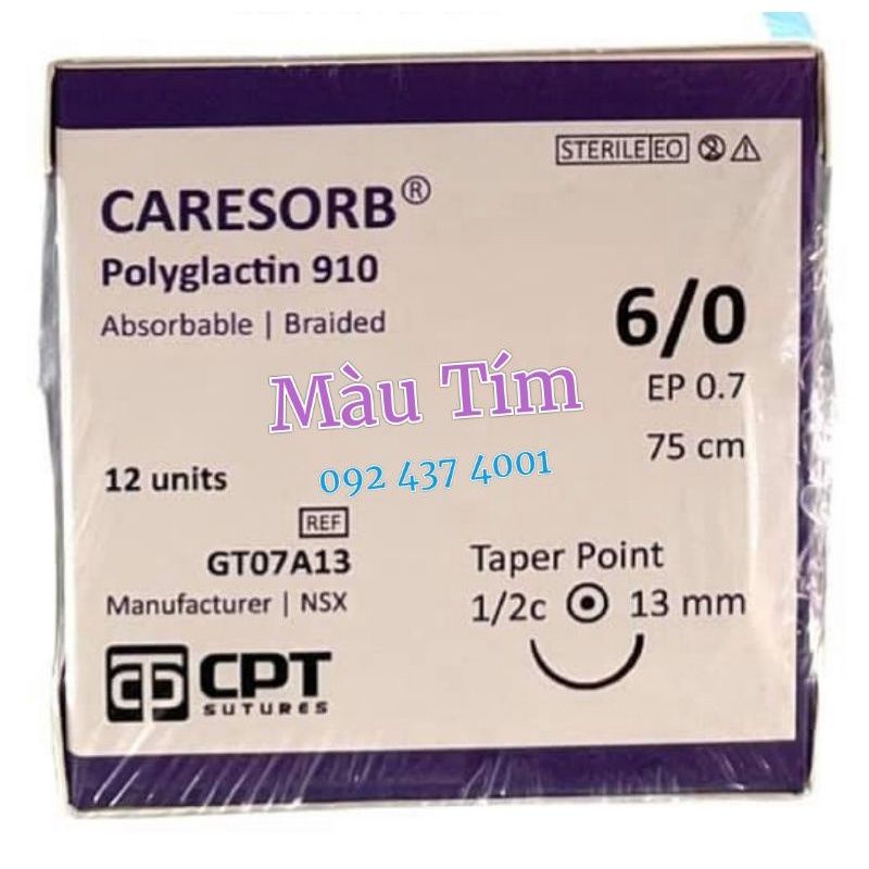 Chỉ Phẫu thuật tự tiêu CARESORB 6/0 CPT