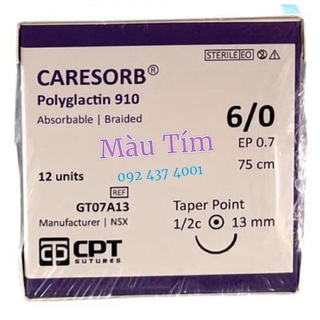 Chỉ phẫu thuật tự tiêu caresorb 6/0 cpt