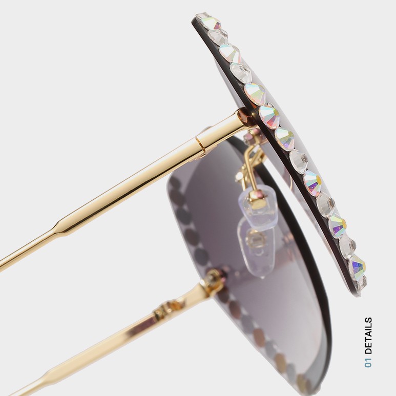 Kính Mát Nữ Đính Đá Sang Trọng Thời Trang 2020