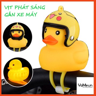 CON VỊT GẮN XE MÁY HOẶC XE ĐẠP SIÊU CUTE CÓ MŨ, ĐÈN, CÒI SIÊU XINH HÀNG ĐẸP