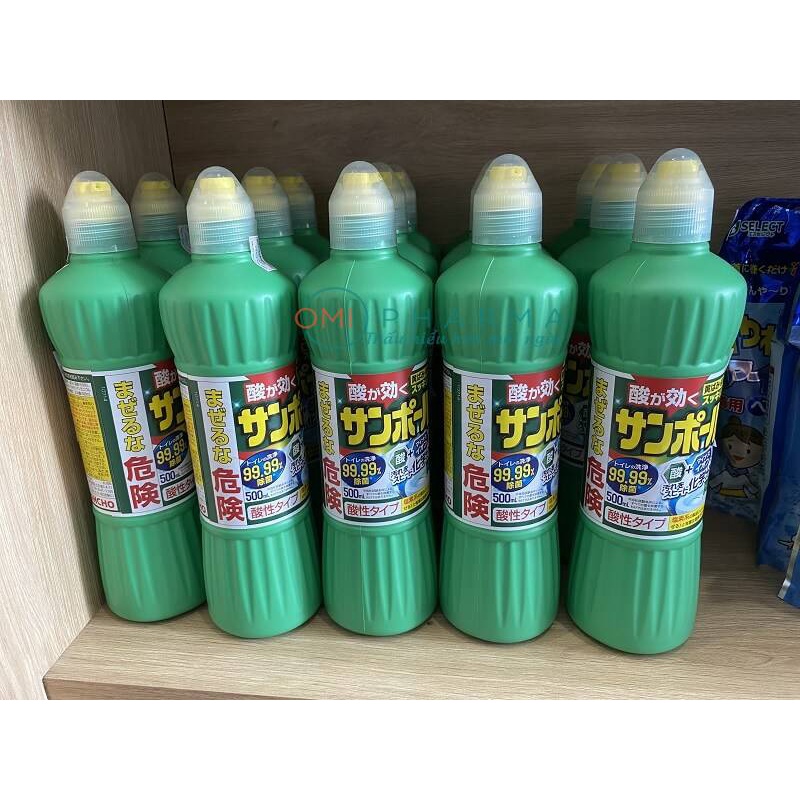 Nước tẩy bồn cầu, toilet Kincho Xuất xứ Nhật Bản 500ml loại bỏ 99,99% vi khuẩn, thơm tươi mát
