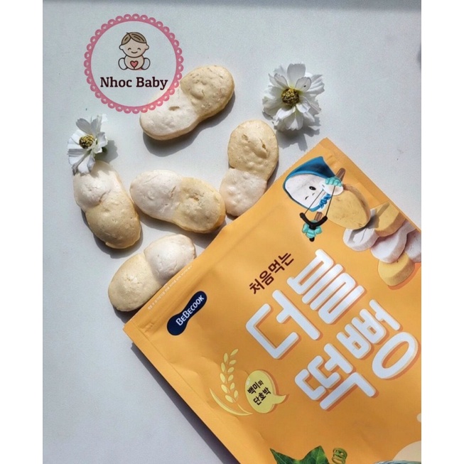 BEBECOOK | Bánh gạo hữu cơ 2 trong 1 cho bé từ 6m+ 30gr Hàn Quốc