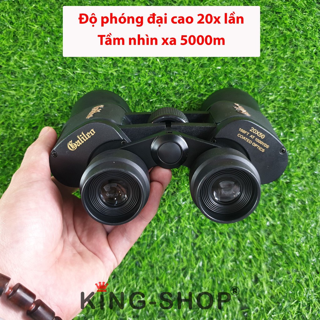 Ống nhòm Galileo 20x50 quân đội Mỹ, Phóng đại 20x, tầm nhìn xa 5000m - Thích hợp du lịch, dã ngoại, di săn ong phong lan