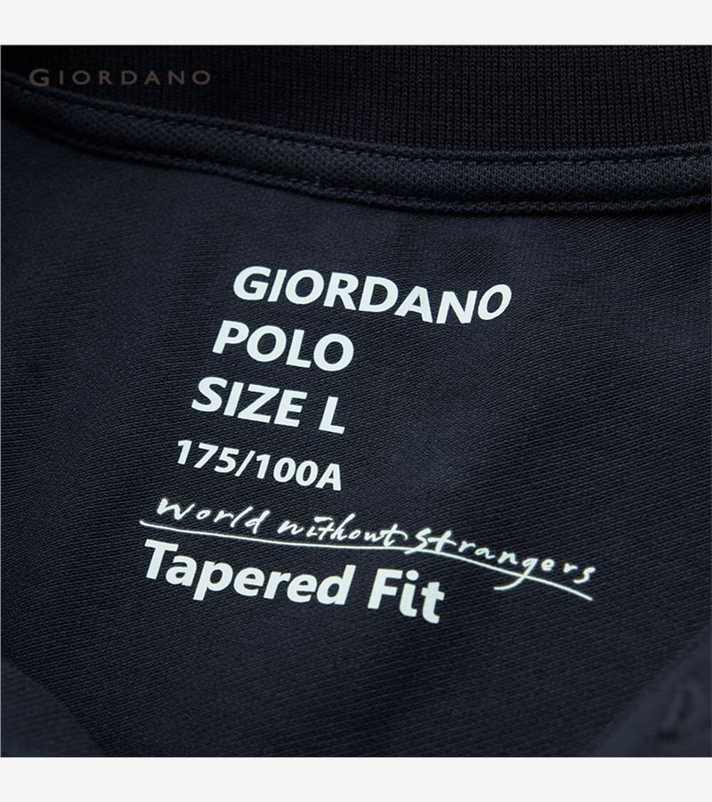 GIORDANO Áo Polo nam tay ngắn thêu sư tử chuyển màu, có sẵn nhiều màu 01011422