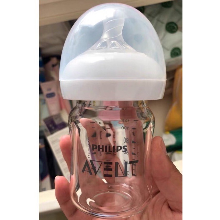 Bình sữa thủy tinh Philips Avent Natural 125ml/240ml (Được chọn núm 0-5)