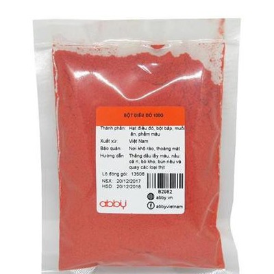 BỘT ĐIỀU ĐỎ điều màu, ướp thịt cá thơm ngon 10g/50g