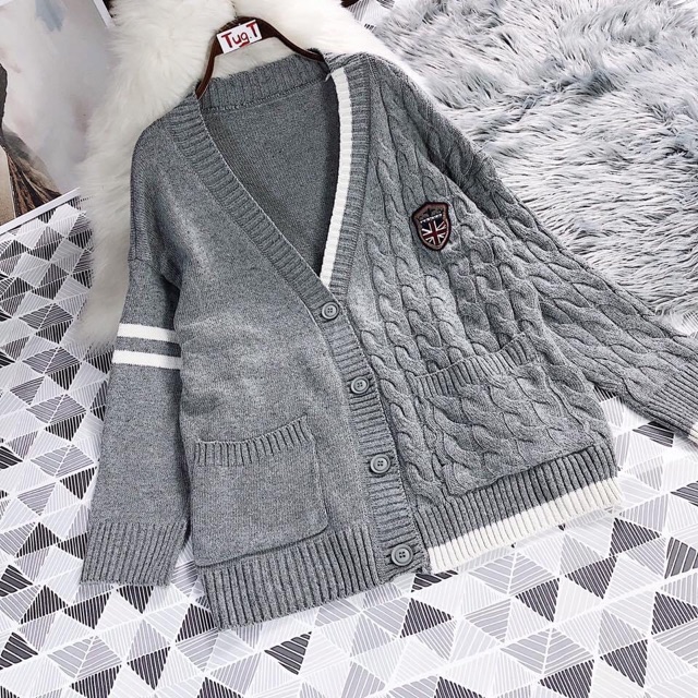 BÁN SỈ ÁO KHOÁC LEN GHI XÁM QC SIÊU HÓT CHO NỮ