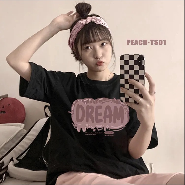 NRVP Áo Thun 100% Cotton Dáng Rộng Thời Trang Hàn Quốc Cho Nữ