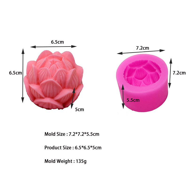 Khuôn Làm Bánh Handmade Hình Hoa Sen 3d Bằng Silicone