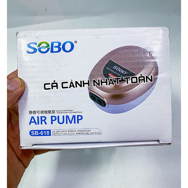 MÁY SỦI OXY BỂ CÁ CẢNH 2 VÒI SOBO SB 618