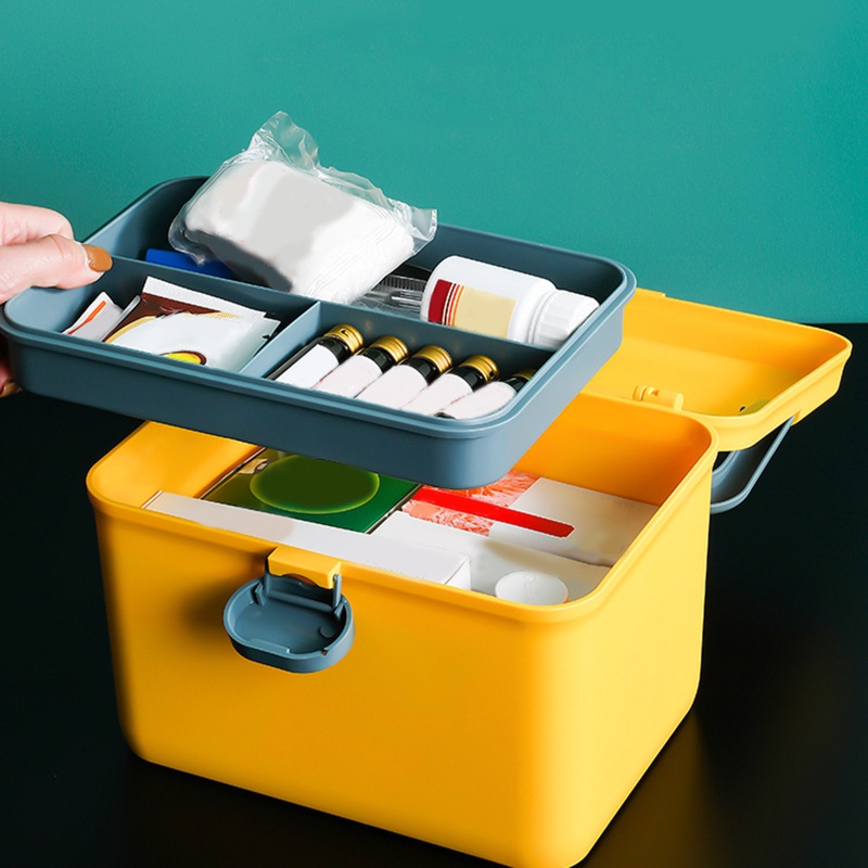 Hộp Đựng Thuốc Sơ Cứu Bằng Nhựa Sức Chứa Lớn Đa Năng Tiện Dụng Cho Gia Đình