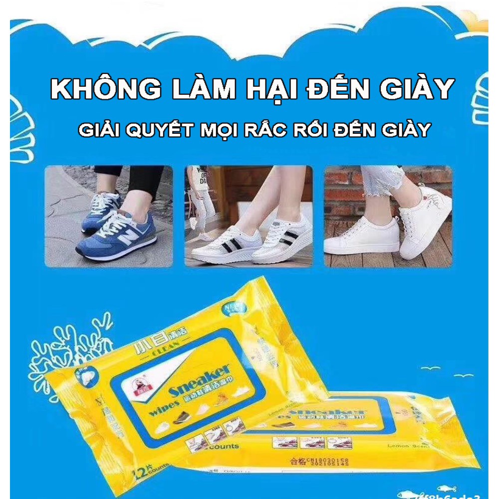 Khăn giấy ướt lau giày sneaker , Khăn giấy ướt vệ sinh giày thể thao chuyên dụng siêu sạch siêu sáng