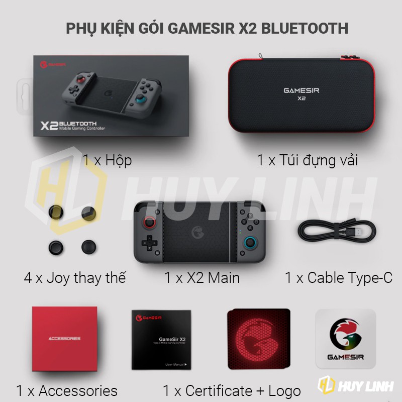 [Mã 55ELSALE1 giảm 7% đơn 300K] Tay cầm chơi game Gamesir X2 Bluetooth - Hỗ trợ đa nền tảng Android/IOS đạt MFI