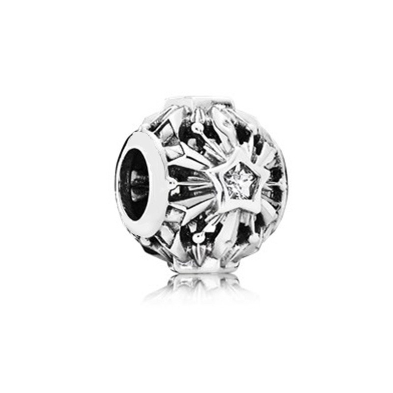 charm pan hoa tuyết trắng đính đá cao cấp bạc s925