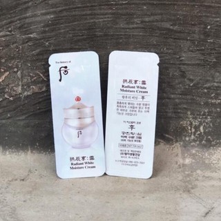 Combo 120 gói kem dưỡng trắng da làm mờ nám Whoo Gongjinhyang Seol Radiant White Moisture Cream