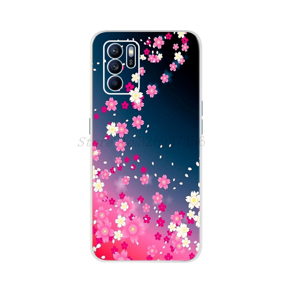 Ốp Điện Thoại Silicon Mềm Chống Sốc Họa Tiết Hoa Cho OPPO Reno6 Z OPPO Reno 6Z 5G CPH2237 Reno6Z