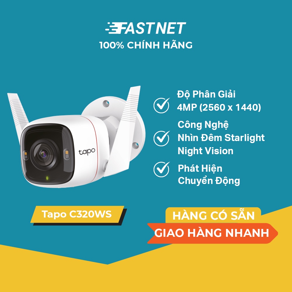 Camera Wi-Fi An Ninh Ngoài Trời TP-Link Tapo C310 / C320WS